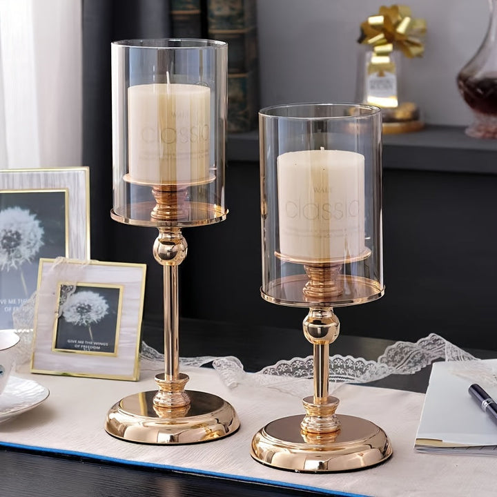 Lisslune | NuptialGlow - Retro Luxe Candleholder Set for Weddings