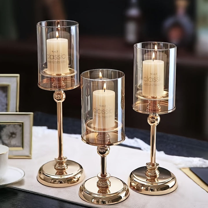 Lisslune | NuptialGlow - Retro Luxe Candleholder Set for Weddings