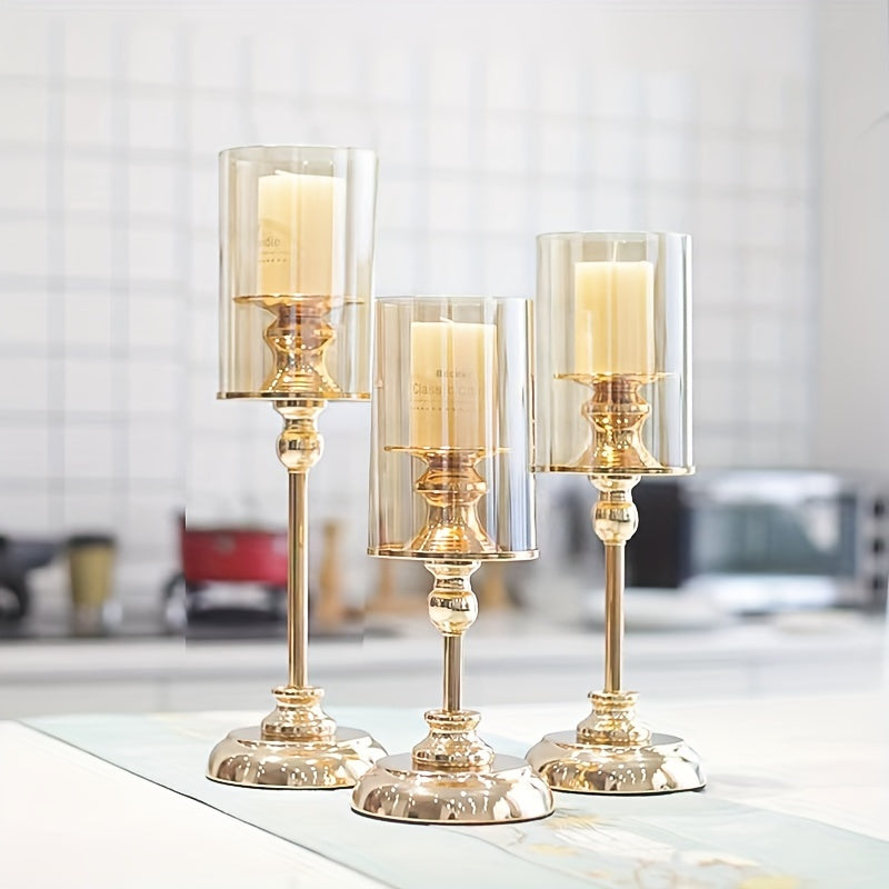 Lisslune | NuptialGlow - Retro Luxe Candleholder Set for Weddings