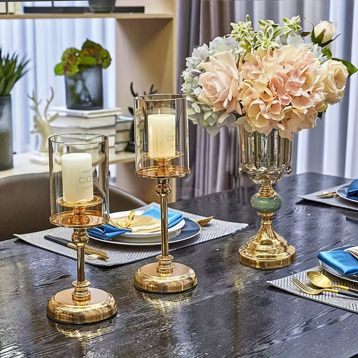 Lisslune | NuptialGlow - Retro Luxe Candleholder Set for Weddings