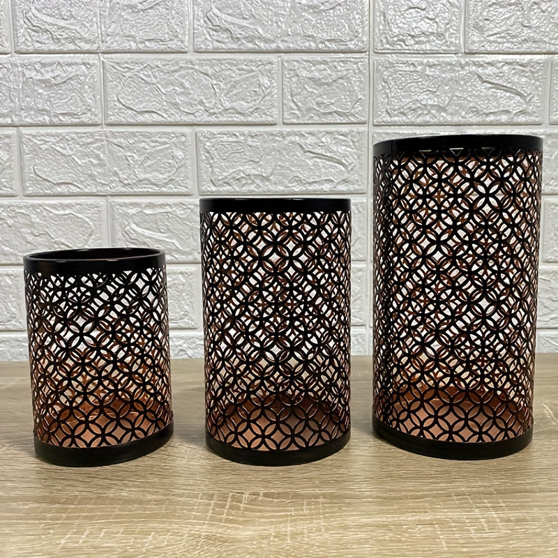 Lisslune | StylishFlame - 3-Piece Iron Candle Holders