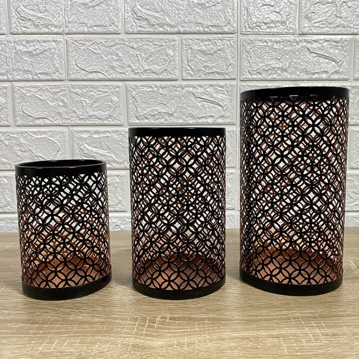 Lisslune | StylishFlame - 3-Piece Iron Candle Holders