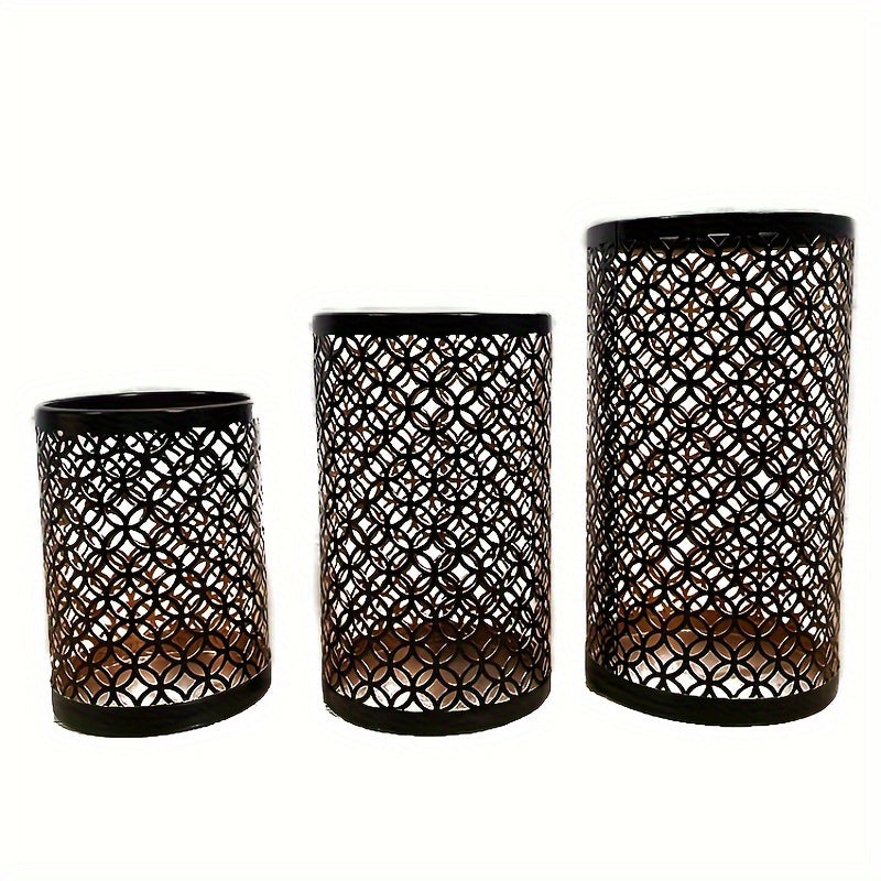 Lisslune | StylishFlame - 3-Piece Iron Candle Holders