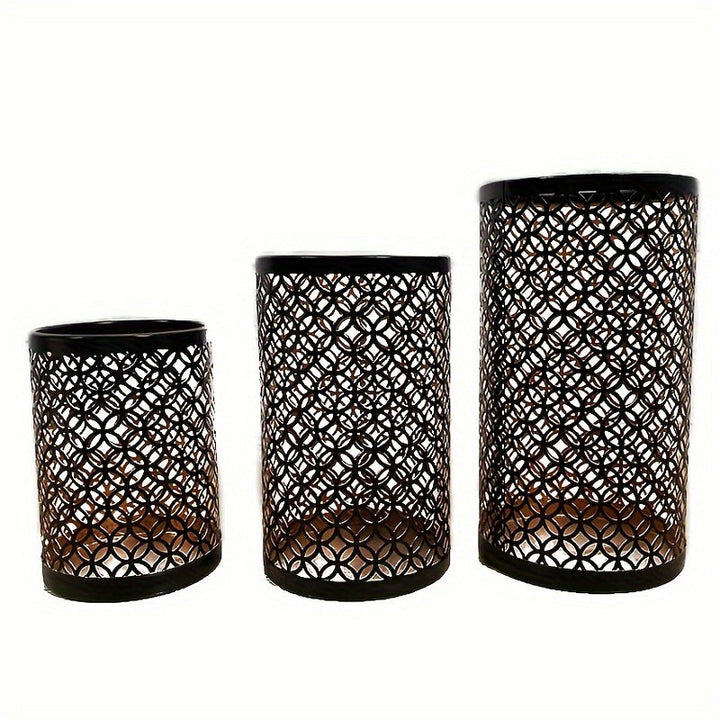 Lisslune | StylishFlame - 3-Piece Iron Candle Holders