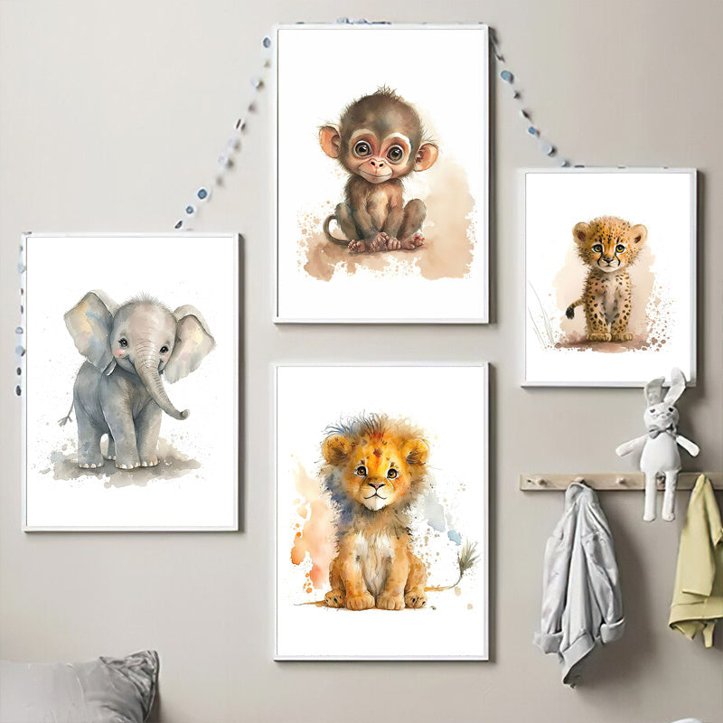 Lisslune | WildWhimsy – Set of 8 Cute Animal Posters for Lively Spaces