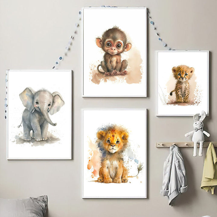 Lisslune | WildWhimsy – Set of 8 Cute Animal Posters for Lively Spaces