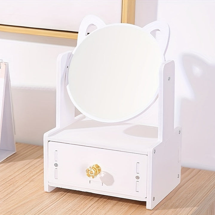 Lisslune | MeowGlow - Cat Ear Makeup Mirror with Storage