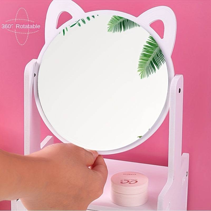 Lisslune | MeowGlow - Cat Ear Makeup Mirror with Storage