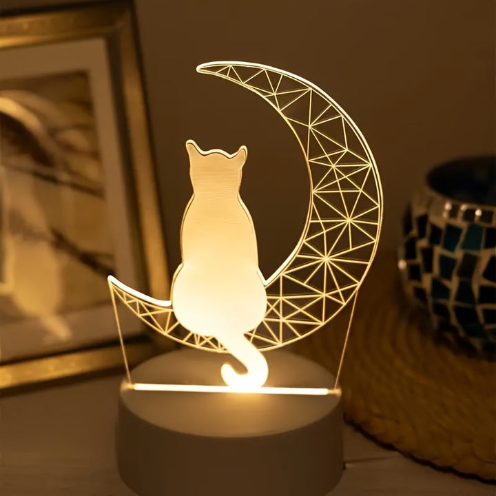 Lisslune | LunaCat - 3D Night Lamp with Moon Design