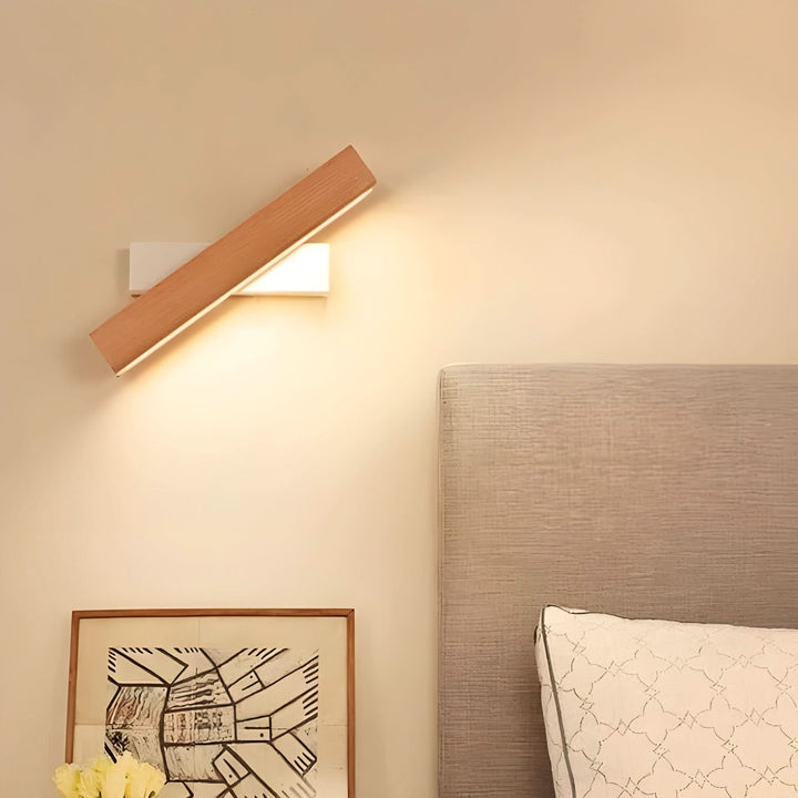 Lisslune | Minimalist Wooden LED Wall Lamp with Adjustable Arm