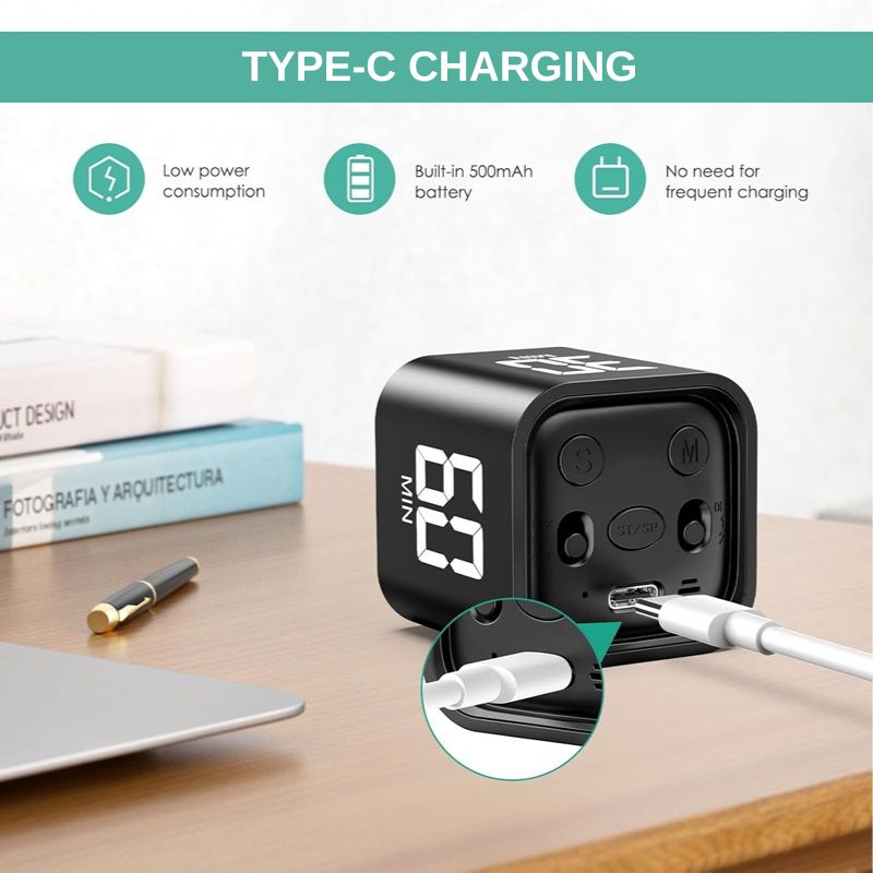 Lisslune | Smart Cube Timer with Gravity Sensing and LED Display