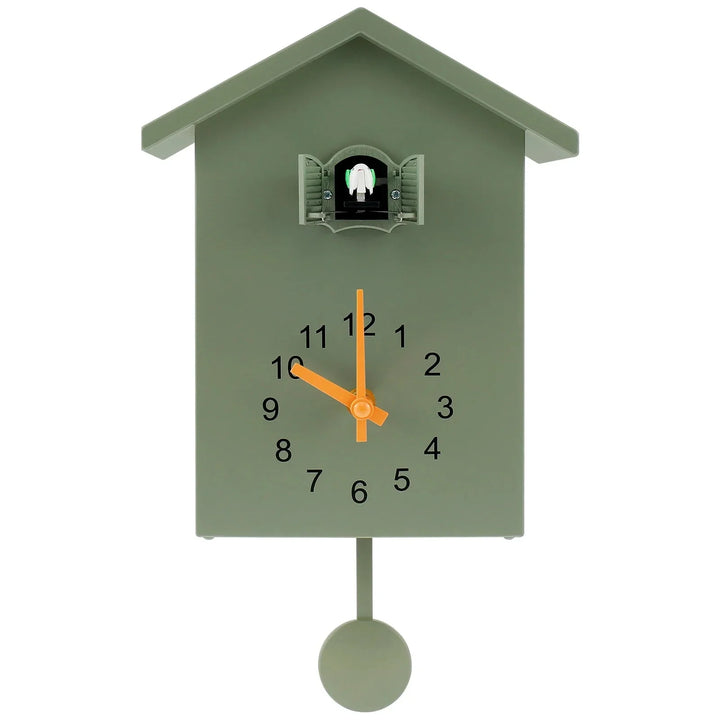 Lisslune | Cuckoo Clock Cuckoo Sound Clock with Pendulum Delicate Cuckoo Clock Bird Battery Operated Cuckoo Wall Clock for Living Room Decor