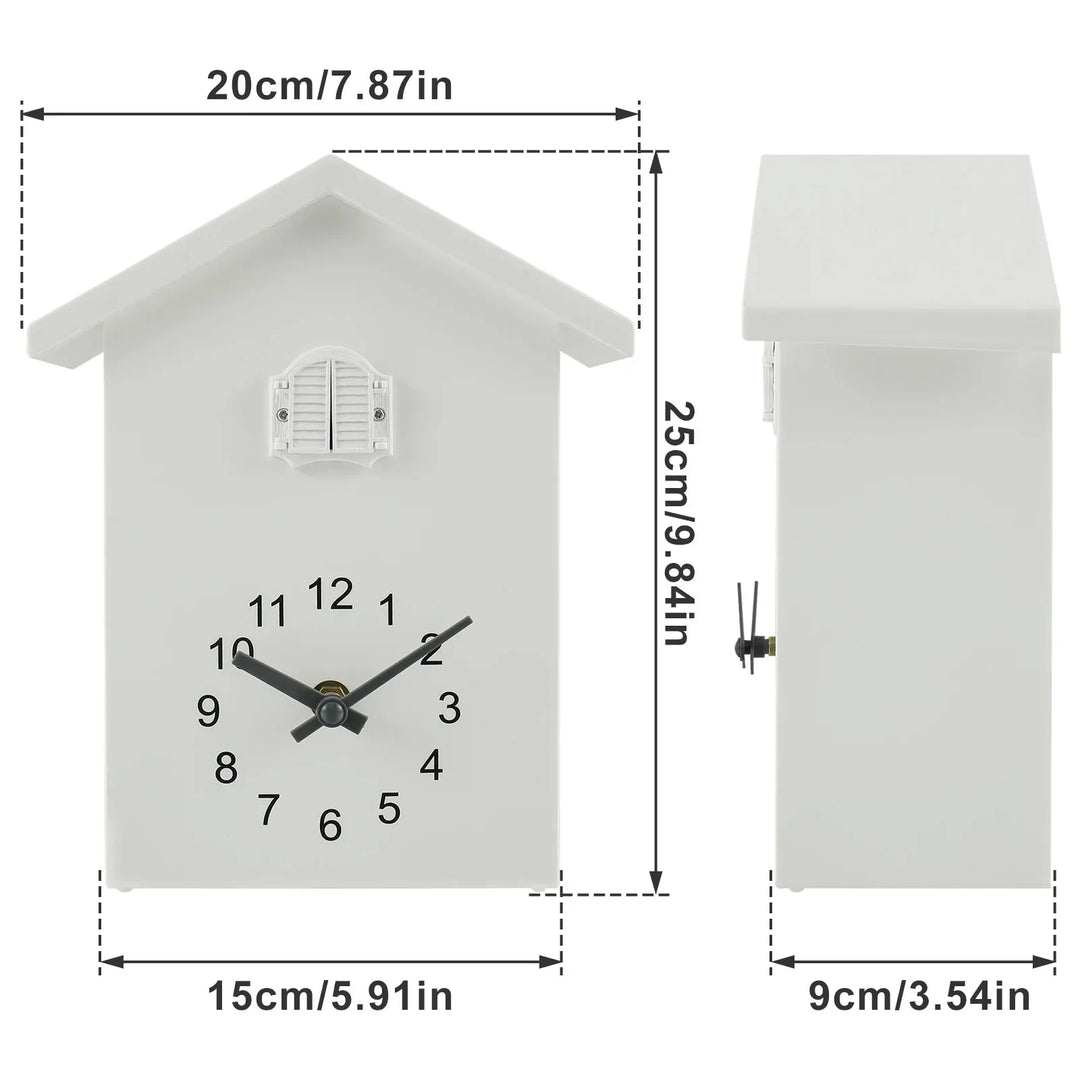 Lisslune | Cuckoo Clock Cuckoo Sound Clock with Pendulum Delicate Cuckoo Clock Bird Battery Operated Cuckoo Wall Clock for Living Room Decor