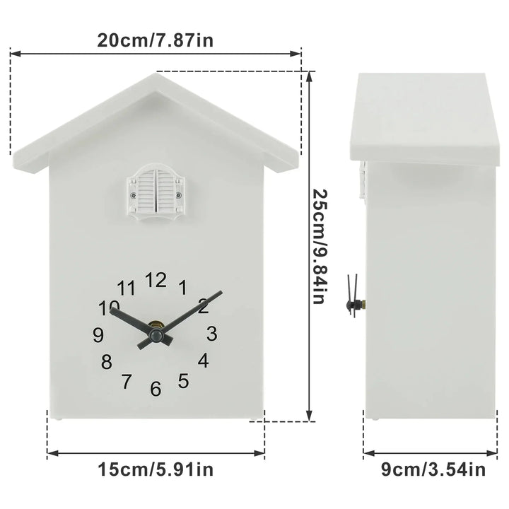 Lisslune | Cuckoo Clock Cuckoo Sound Clock with Pendulum Delicate Cuckoo Clock Bird Battery Operated Cuckoo Wall Clock for Living Room Decor