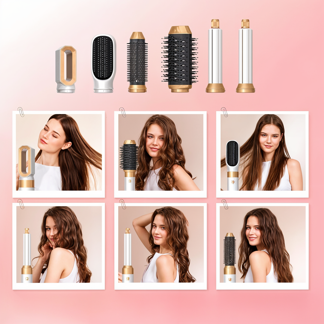 Lisslune | 5-in-1 Hair Dryer with Styling Attachments