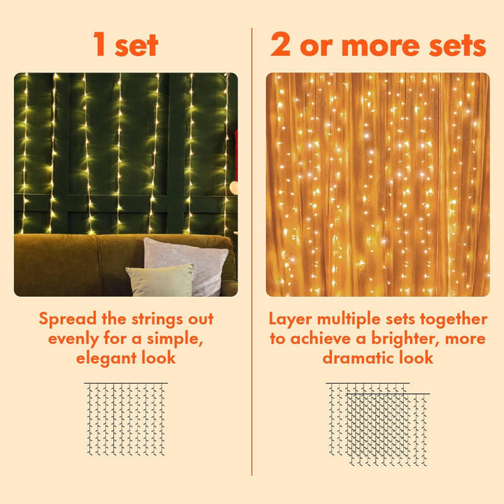 Lisslune | Lamps for curtains with modes and waterproof design