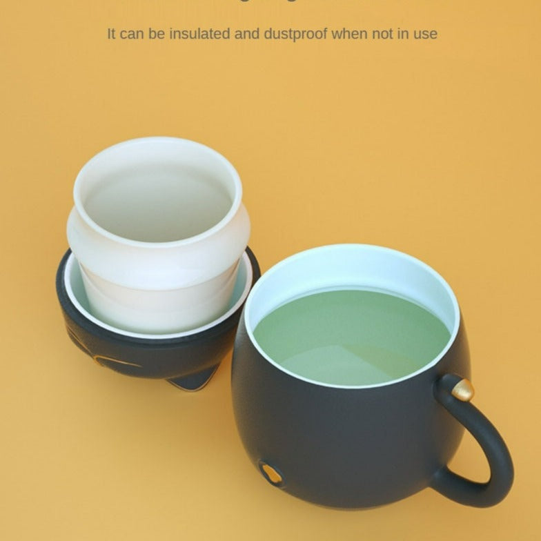 Lisslune | Cute cat tea cup made of ceramic with strainer