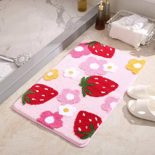 Lisslune | BerryBliss - Yndig Strawberry and Flower Bath Mat