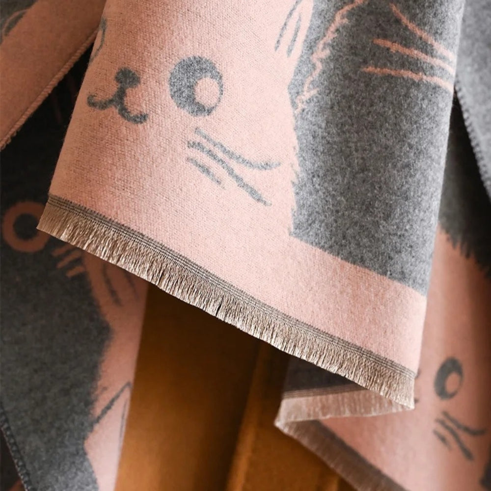 Lisslune | Cute Cat Jacquard Winter Scarf