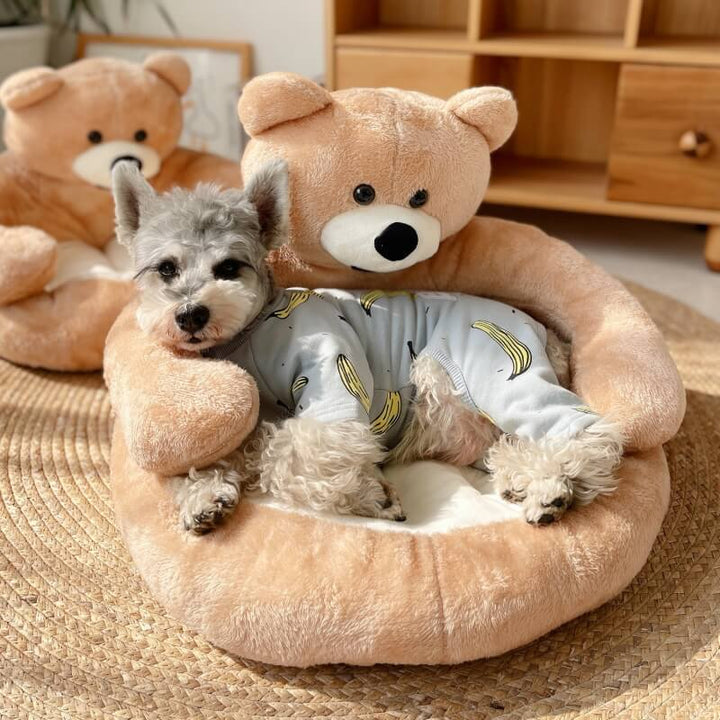 Lisslune | Cute detachable cuddly bear cat bed