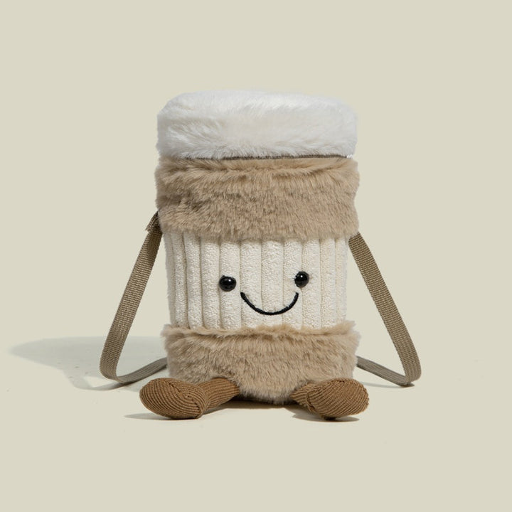 Lisslune | Cute Happy Coffee Mug Holder Plush Bag