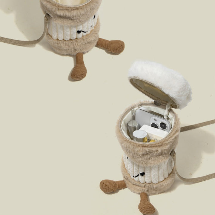 Lisslune | Cute Happy Coffee Mug Holder Plush Bag