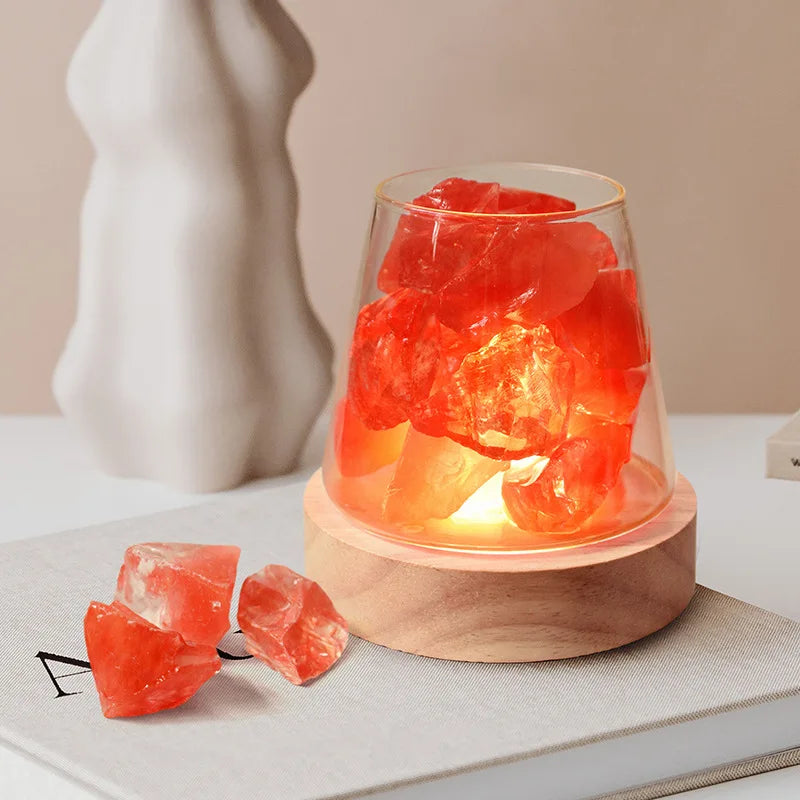 Lisslune | Himalaya Salt Lamp - Crystal Night Light & Essential Oil Diffuser