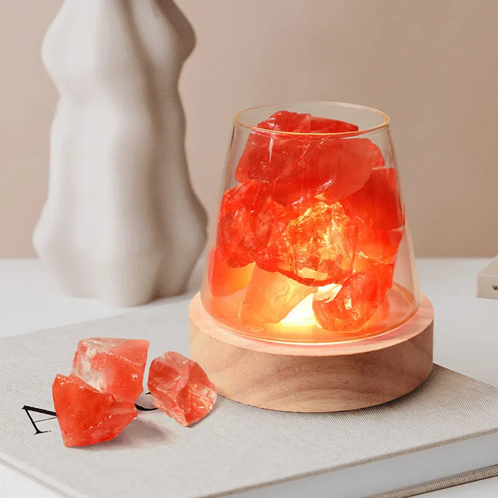 Lisslune | Himalaya Salt Lamp - Crystal Night Light & Essential Oil Diffuser