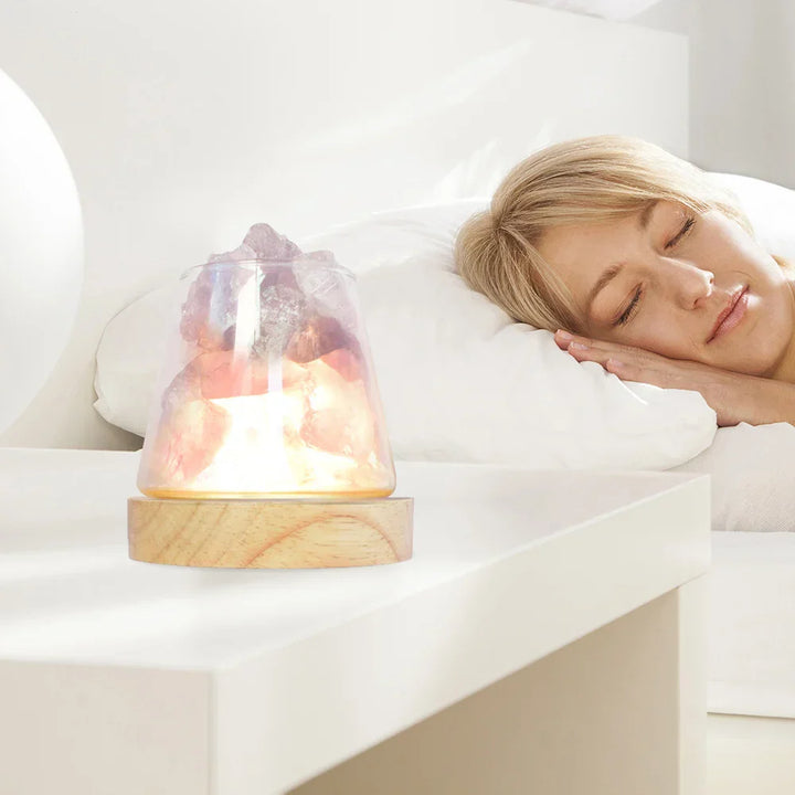 Lisslune | Himalaya Salt Lamp - Crystal Night Light & Essential Oil Diffuser