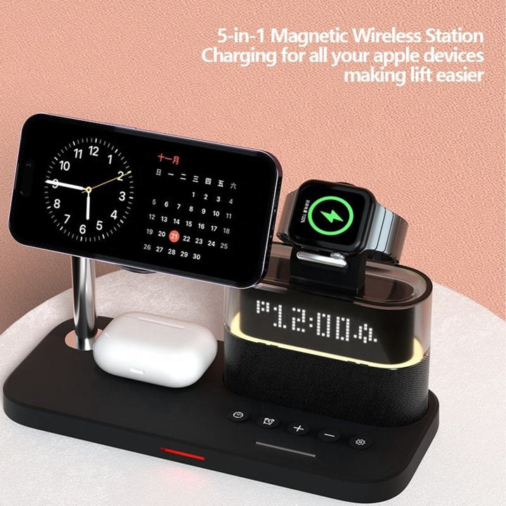 Lisslune | Magnetic wireless charging clock, sleek charging, time measurement, and comfort in one