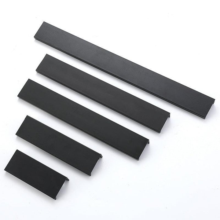 Lisslune | Sleek Modern Black Aluminum Drawer Handles - Stylish Cabinet Handles