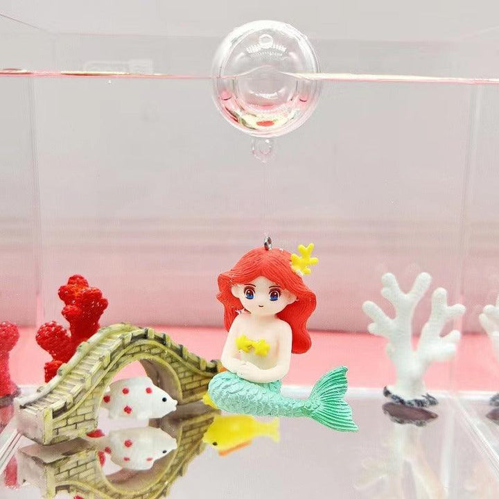 Lisslune | Aquatic Harmony: Chinese-inspired Resin Sculpture for Enchanting Aquariums