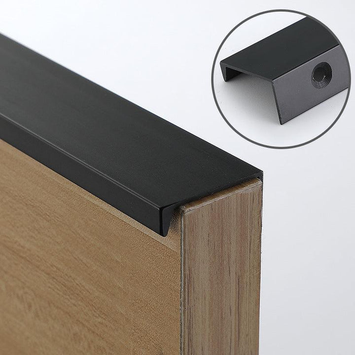 Lisslune | Sleek Modern Black Aluminum Drawer Handles - Stylish Cabinet Handles