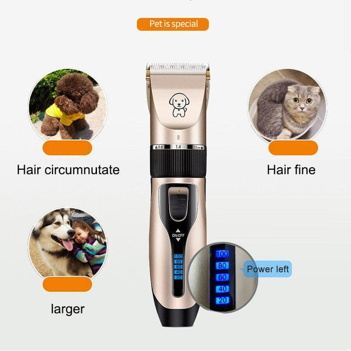 Lisslune | Whisper-Quiet Pet Grooming Hair Clipper Set for Dogs and Cats