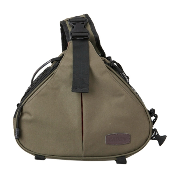 Lisslune | CADEN Triangle Tscope Sling Shoulder Cross Digital Camera Bags Case Soft Bag with Rain Cover for Canon Nikon Sony K1, Size: 36*31*15cm (Army Green)