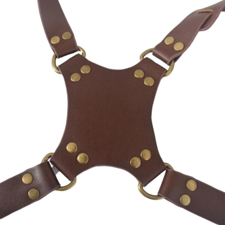 Lisslune | Quick Release Anti-Slip Dual Shoulder Leather Harness Camera Strap with Metal Hook for SLR / DSLR Cameras (Brown)