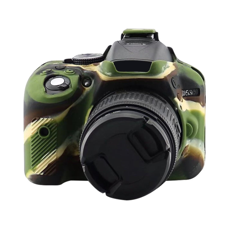 Lisslune | Soft Silicone Protective Case for Nikon D5300 (Camouflage Pattern)