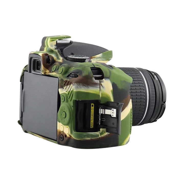 Lisslune | Soft Silicone Protective Case for Nikon D5300 (Camouflage Pattern)