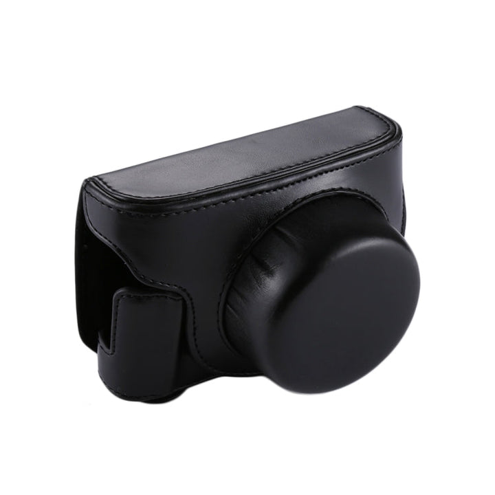 Lisslune | Full Body Camera PU Leather Camera Bag with Strap for Panasonic Lumix GF7 / GF8 / GF9 (12-32mm / 14-42mm Lens)(Black)