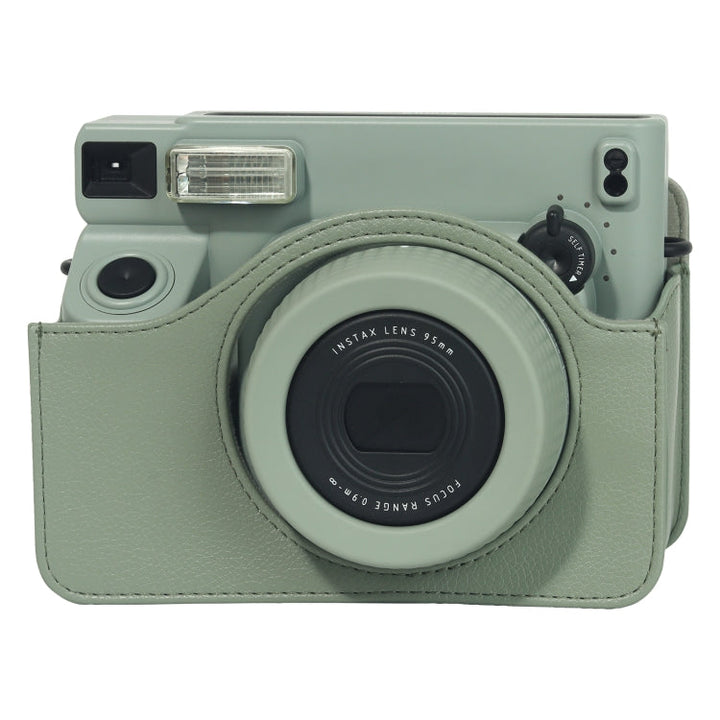Lisslune | For FUJIFILM Instax WIDE 400 Full Body Leather Bag with Shoulder Strap (Green)