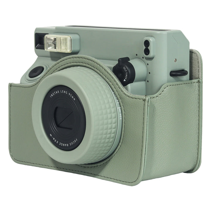 Lisslune | For FUJIFILM Instax WIDE 400 Full Body Leather Bag with Shoulder Strap (Green)