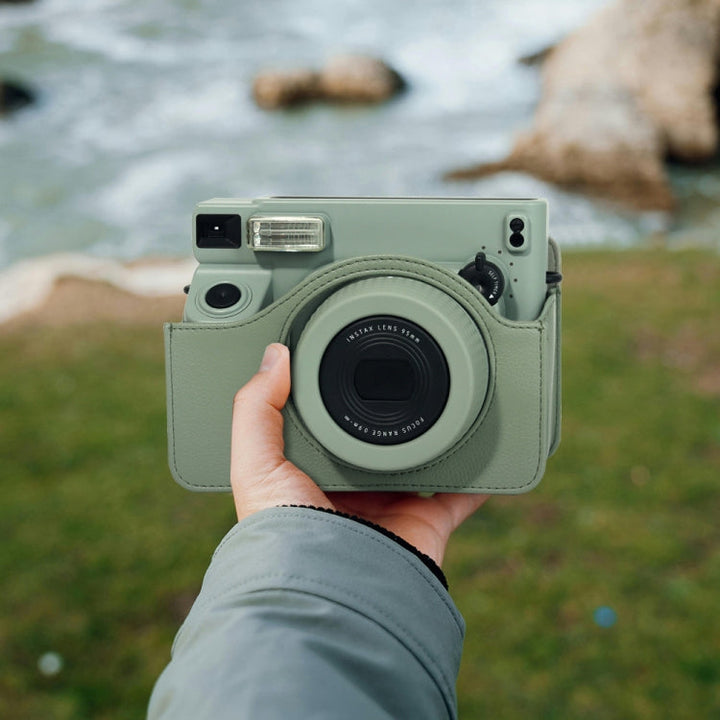 Lisslune | For FUJIFILM Instax WIDE 400 Full Body Leather Bag with Shoulder Strap (Green)