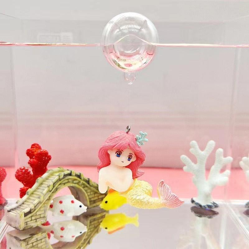 Lisslune | Aquatic Harmony: Chinese-inspired Resin Sculpture for Enchanting Aquariums