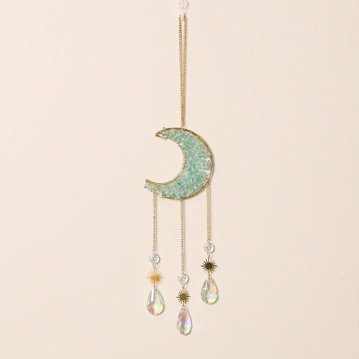 Lisslune | Enchanting Sun and Moon Crystal Dreamcatcher Pendant Necklace