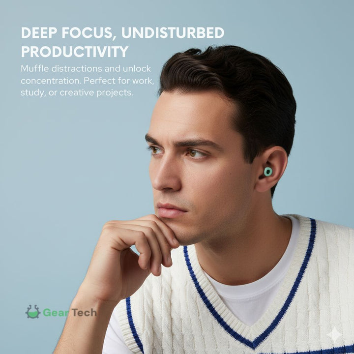 Lisslune | AuraCalm™ Harmony | Reusable Noise Cancelling Earplugs for Sleeping, Focus and Noise Sensitivity