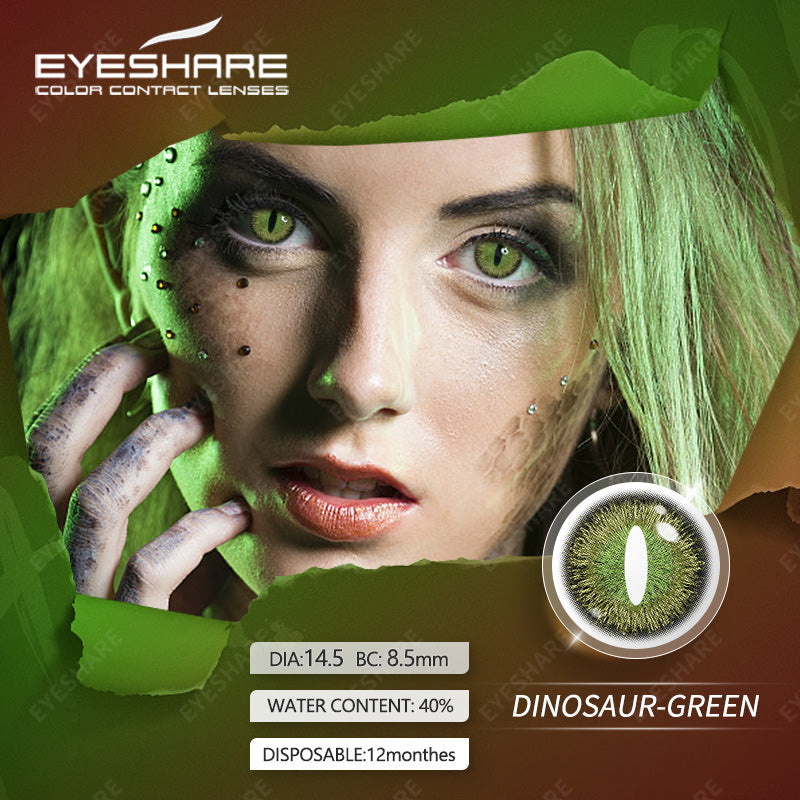 Rynx Cosplay Dinosaur Green 14.5mm 1 Pair | 1 Year