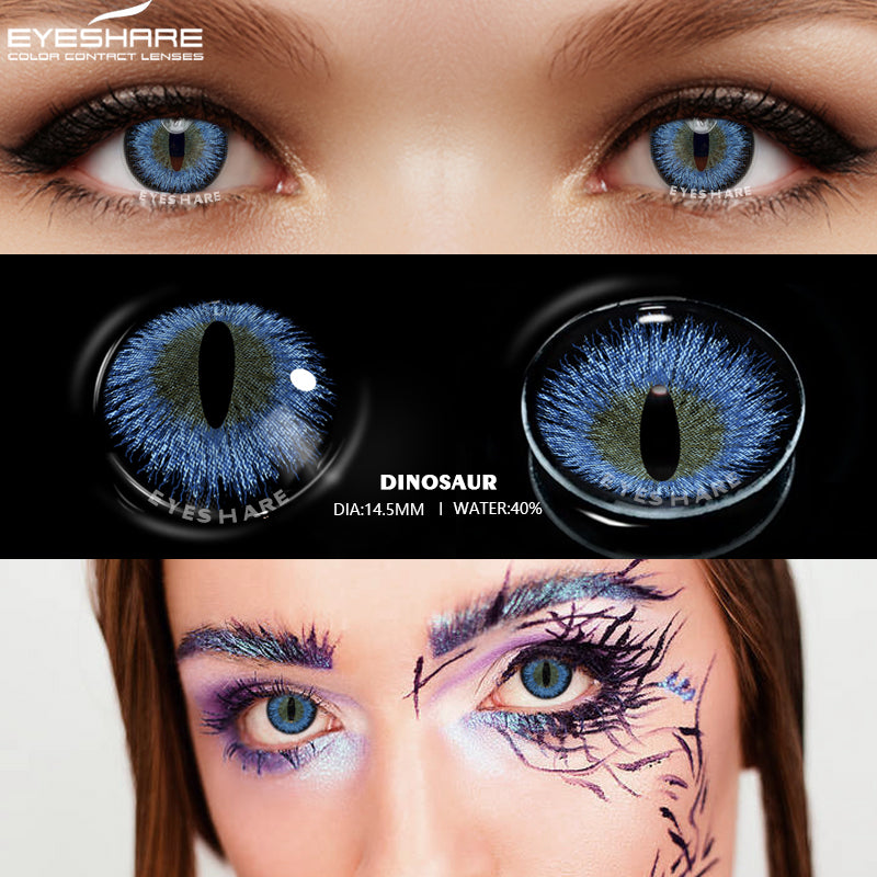 Rynx Cosplay Dinosaur Blue 14.5 mm 1 Pair | 1 Year