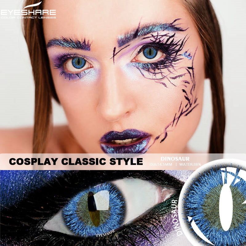 Rynx Cosplay Dinosaur Blue 14.5 mm 1 Pair | 1 Year
