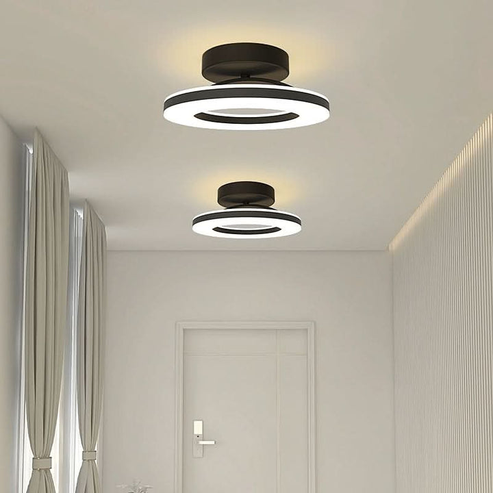 Lisslune | ZAYNO Black LED Ceiling Light – Modern Flush Mount