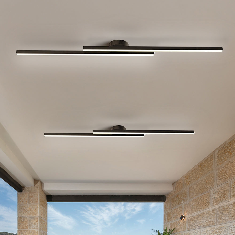 Lisslune | Modern Aluminium Semi Flush Mount LED Ceiling Light | Minimalist Design for Living Room. Bedroom & Hallway